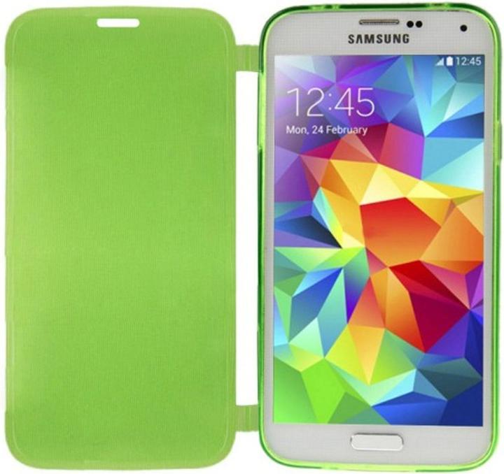 Produktbild König Design Handyhülle Flip Quer für Handy Samsung Galaxy S5 / S5 Neo Grün (Samsung Galaxy S5, Samsung Galaxy S5 Neo)