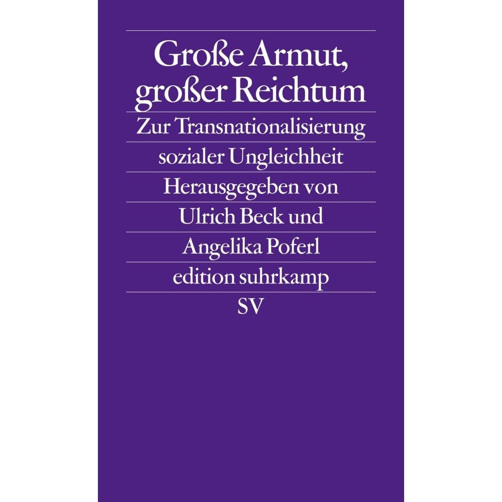 Grosse Armut, grosser Reichtum, Fachbücher von Angelika Poferl, Ulrich Beck, Manuel Castells, David Held