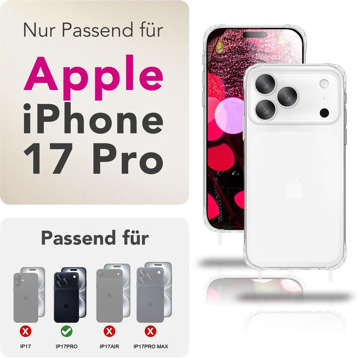 Produktbild Nalia Cover "Hangit" - Klare Hülle mit Band zum Umhängen, 160cm Handy Kette - Wearable Phone Case