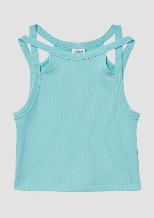 Produktbild S.Oliver T-Shirt Verkürztes Tanktop aus Rippware mit Cut-outs (170, 176)