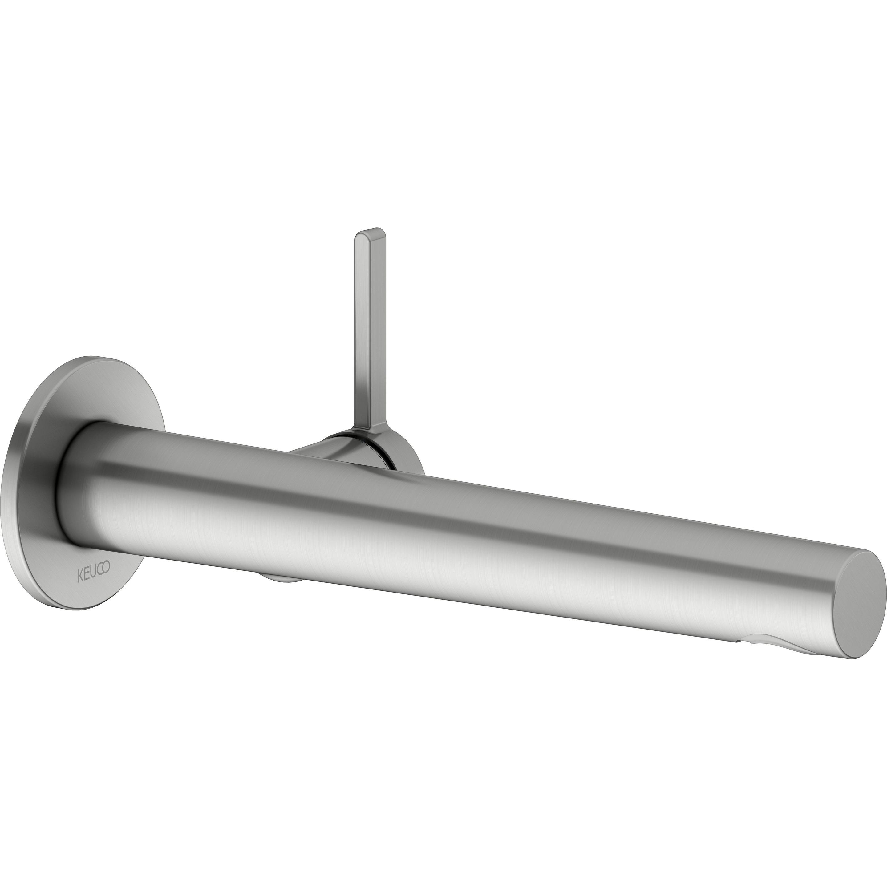 Keuco, Badarmatur, EDITION 400 Einhebel-Waschtischmischer, UP für Wandmontage, Ausladung 243mm