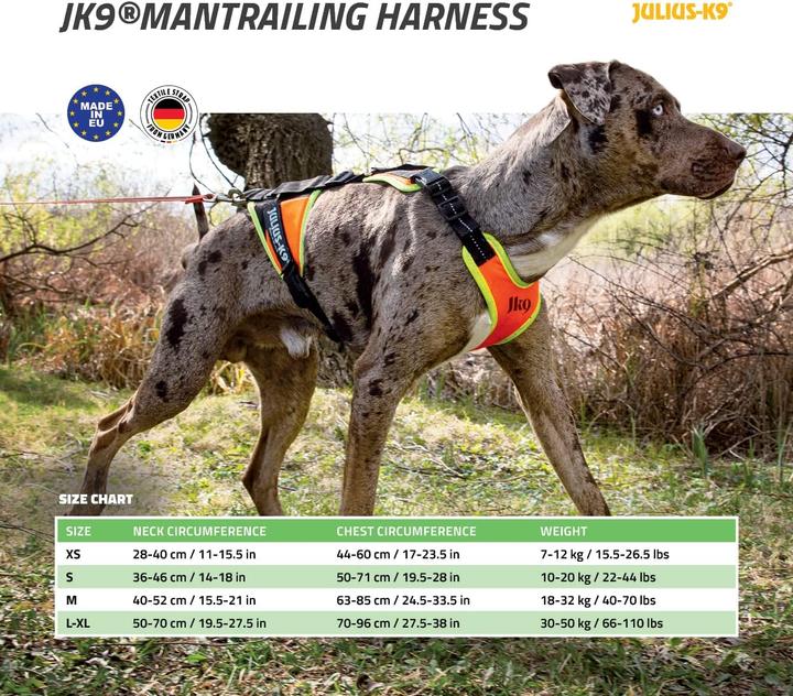 Image du produit Julius-K9 Mantrailing & Outdoor Harnais pour chiens (XS, Chien, Général, Sport canin)