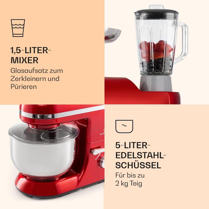 Produktbild Klarstein Knetmaschine mit Fleischwolf (2000 W, 5 l)