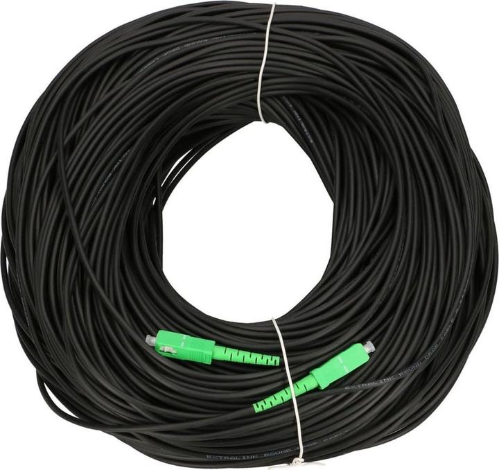 Produktbild Extralink PATCHCORD SC/APC-SC/APC ROUND DROP SM SIMPLEX G.657A2 140M (CAT6, 140 m)