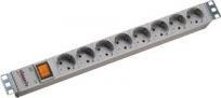 Actual product image Bachmann 19" 1U 8xCEE7/3 1xswitch (8x, CEE 7/3, CEE 7/4, CEE 7/7, 1.50 m)