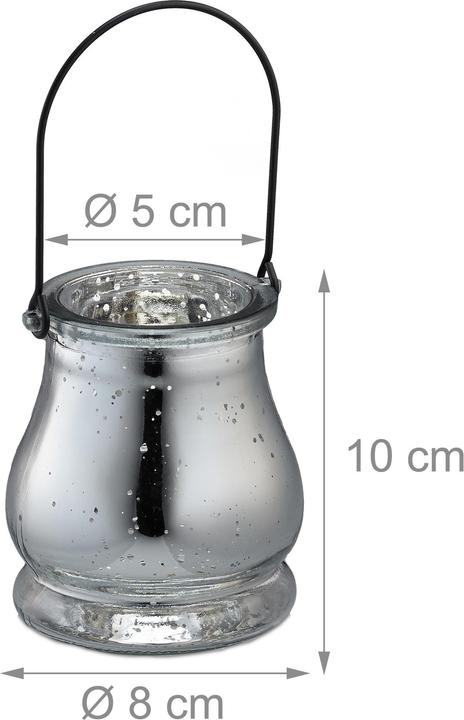 Actual product image Relaxdays 12x lantern (1 x, 8.5 x 8.5 x 10 cm)