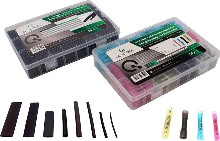 Produktbild Quadrios Stossverbinder Set Schrumpf Crimpverbinder und Schrumpfschläuche 1140 Teile