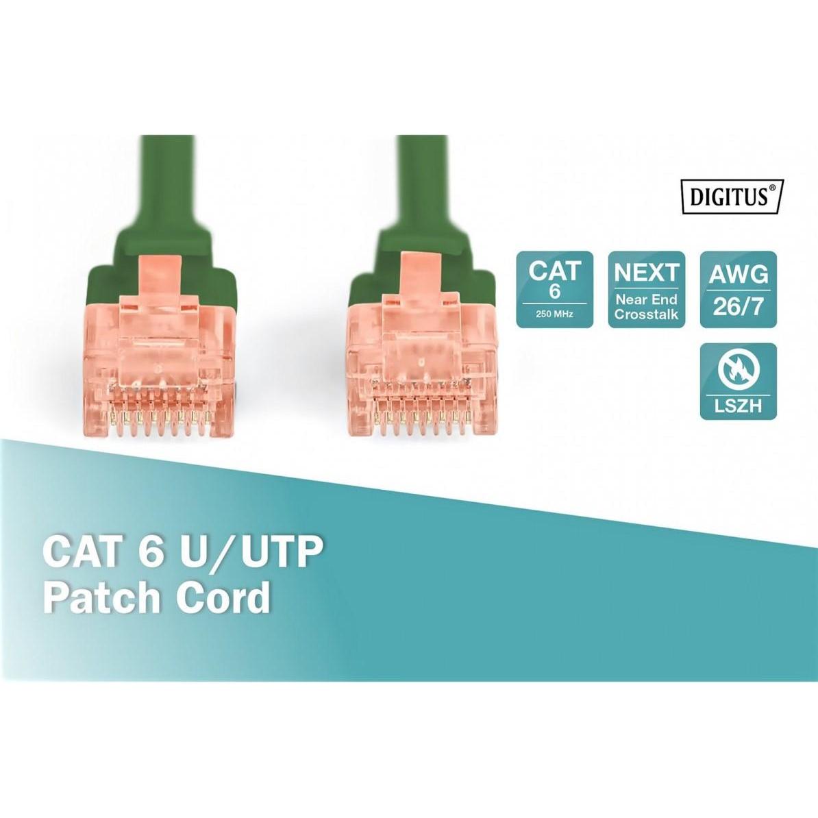 Thumbnail - Digitus CAT 6 U/UTP Patchkabel - LSZH (U/UTP, CAT6, 10 m), Netzwerkkabel