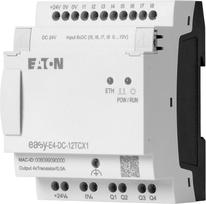 Actual product image Eaton EASY-E4-DC-12TCX1 197214 Control relay 24VDC 8DE thereof 4AE 197214