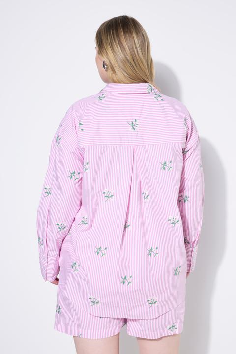 Produktbild Studio Untold Hemd, oversized, Streifen, Flower-Stickerei (50, 52)