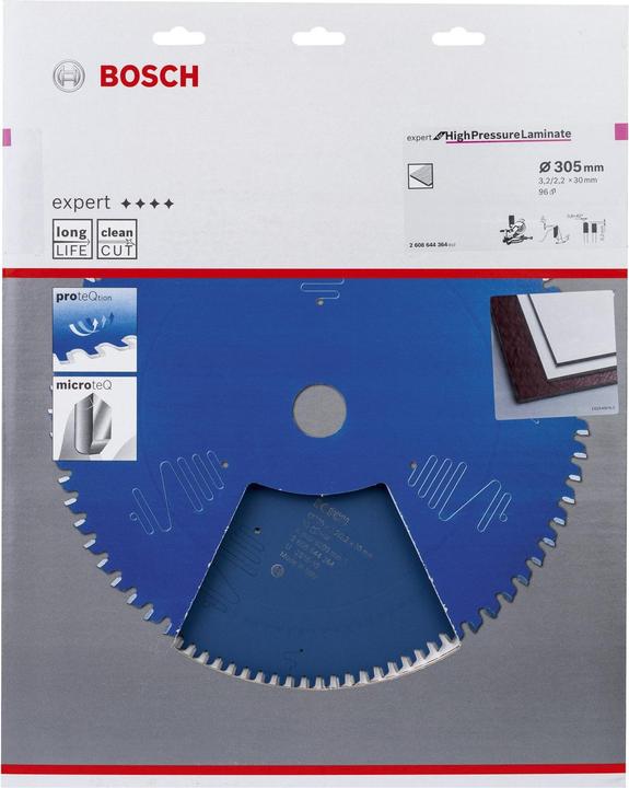 Produktbild Bosch Professional Zubehör Kreissägeblatt Expert for High Pressure Laminate, 305 x 30 x 3,2 mm, 96