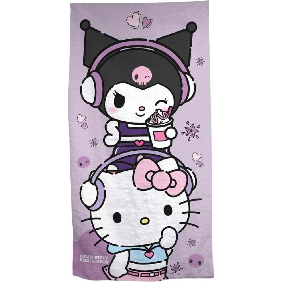 Hello Kitty, Telo da mare, &amp Kuromi Strandtuch - 70x140 cm (140 x 70 cm)