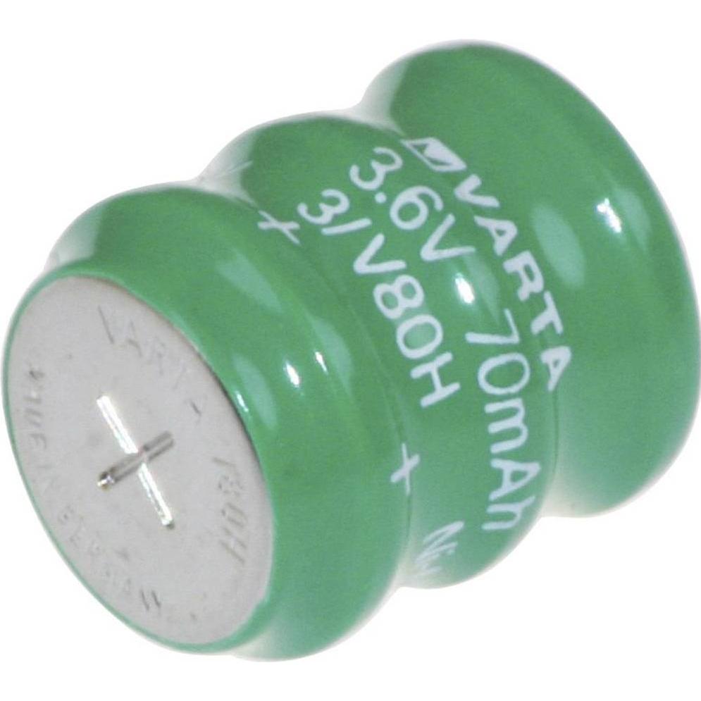 Varta V3/80H Knopfzellen-Akku 80H NiMH 80 mAh 3.6 V 1 St. (1 Stk., 80 mAh), Batterien + Akkus
