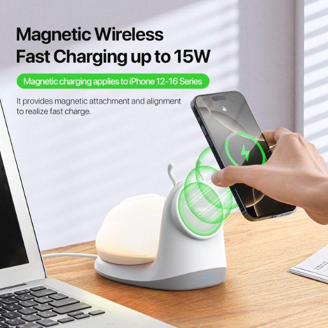 Image du produit Duzzona MagSafe Wireless Charger mit Lampe (15 W)
