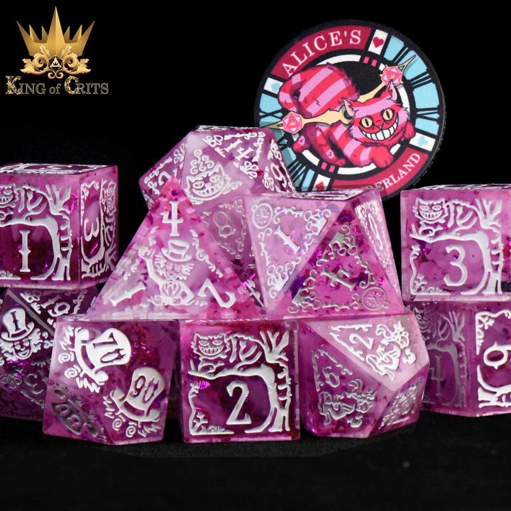 Immagine prodotto DnD Dice Alice's Wonderland 11 Dice Set with Gift Box (Sharp Edge)