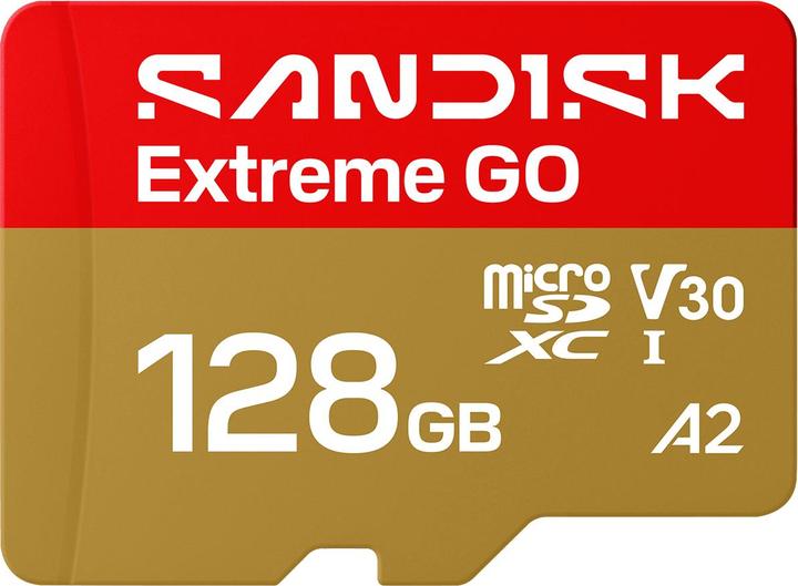 Actual product image SANDISK Extreme Go (128 GB, microSDXC, U3, UHS-I)