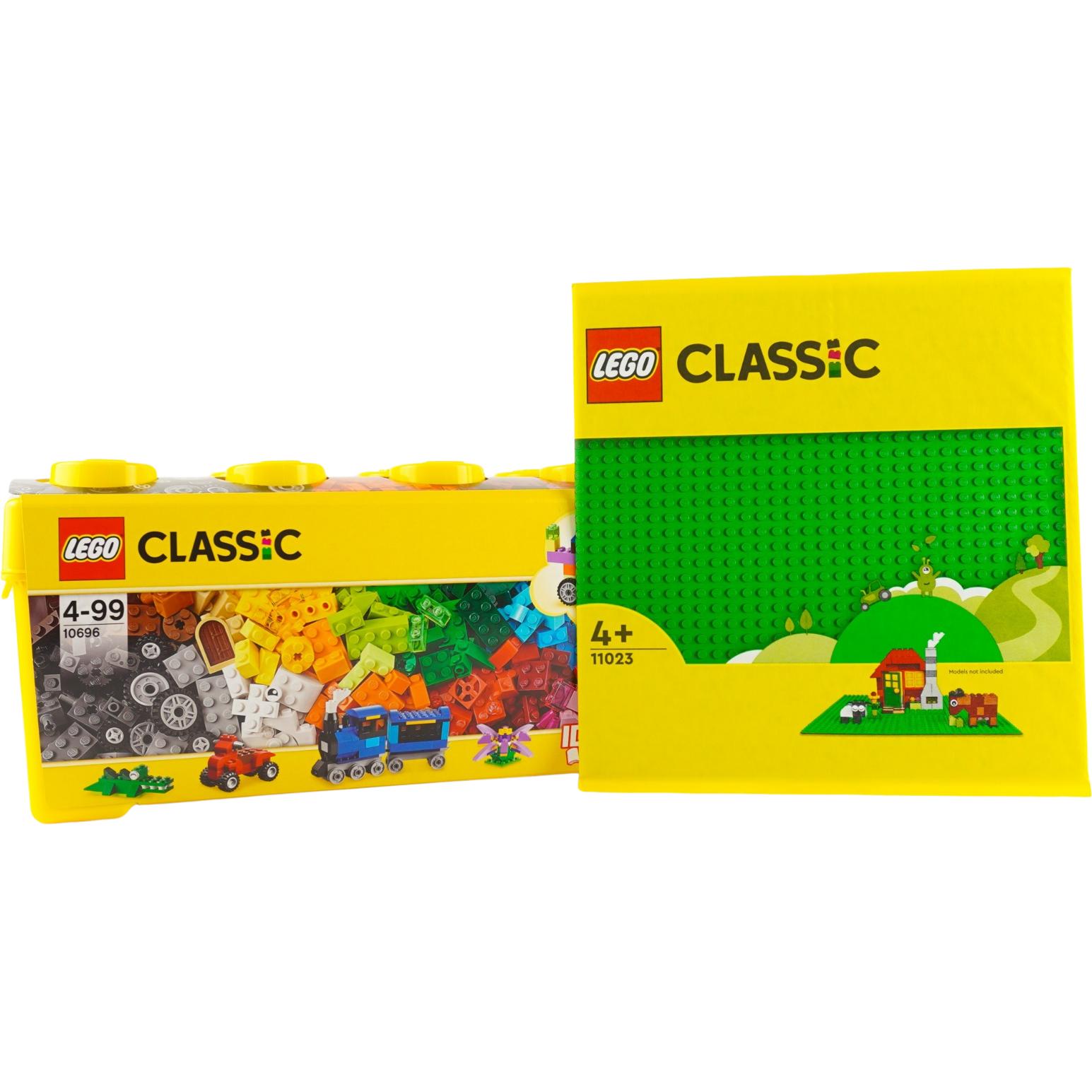 LEGO Classic Bausteine Box + 1 gruene Platte - 10696 NEU! Teile 485x (10696, LEGO Classic)