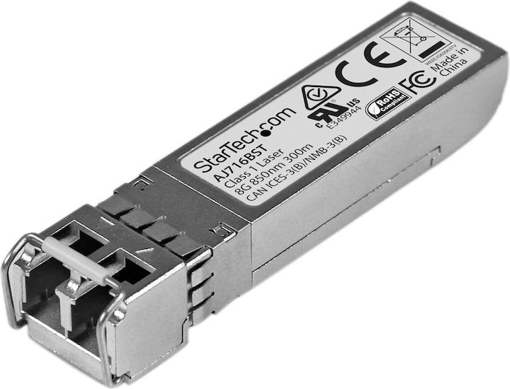 Produktbild StarTech 8 Gb Fibre Channel Short Wave B-series SFP+ - HP AJ716B kompatibel - SFP+ Kurzwellentransceiver -...