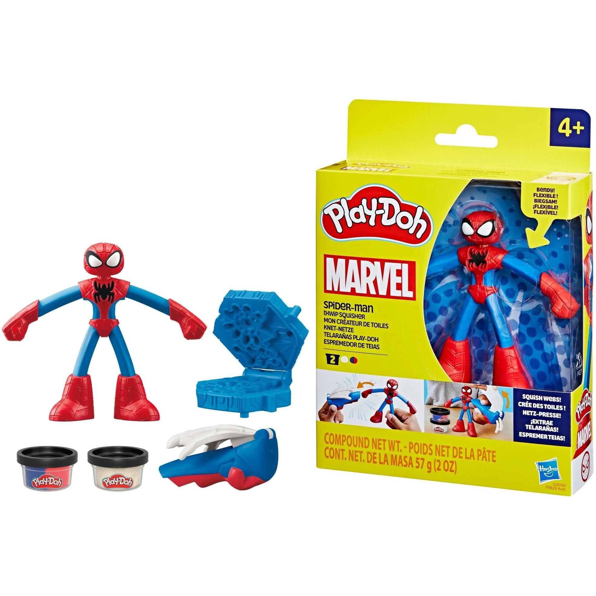 Play-Doh Ragnatele in argilla da modellare Marvel Spider-Man, playset con action figure