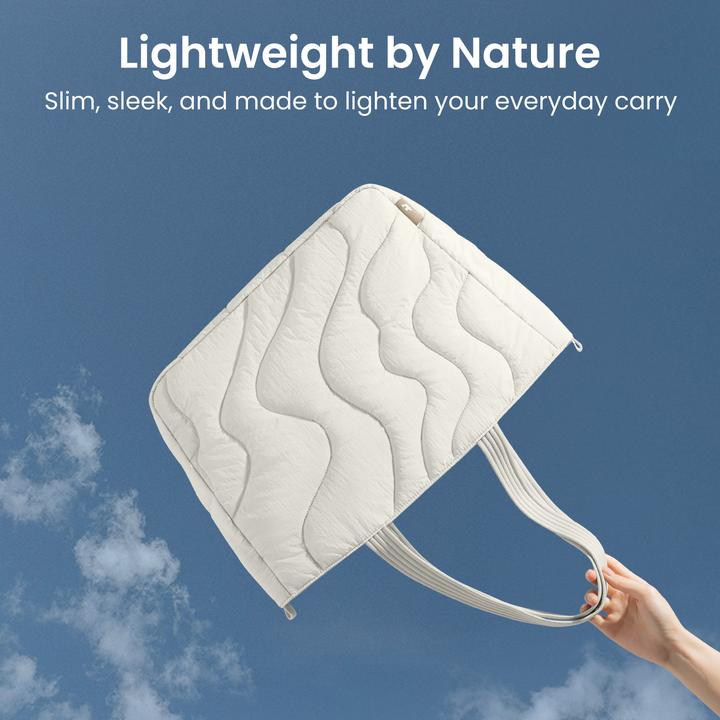 Actual product image tomtoc Terra-T38 Puffy Laptop Tote Bag, 13.5L, white (13.50 l)