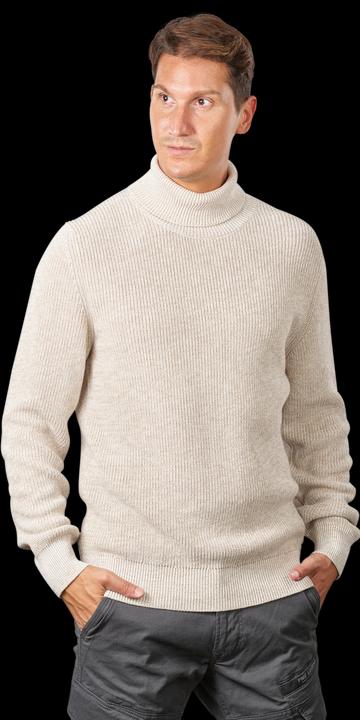 Produktbild Marc O'Polo Turtle Neck Pullover With Racking White Cotton (S)