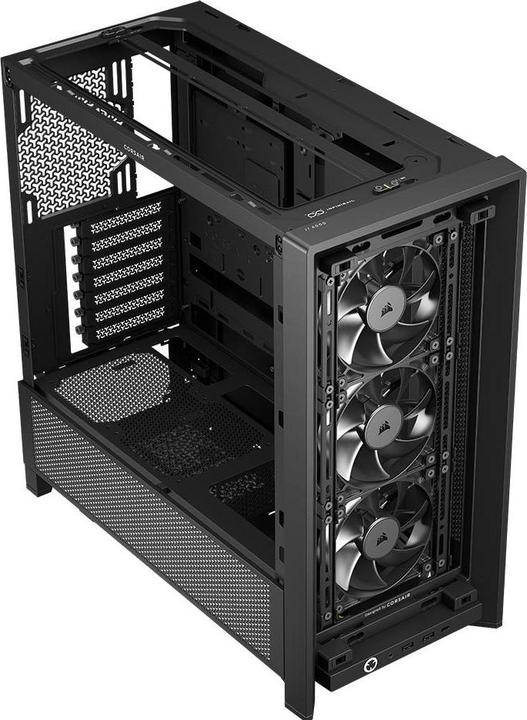 Produktbild Corsair Geh Midi FRAME 4000D RS Mid-Tower, Black (mATX, ATX, Mini-ITX, E-ATX)