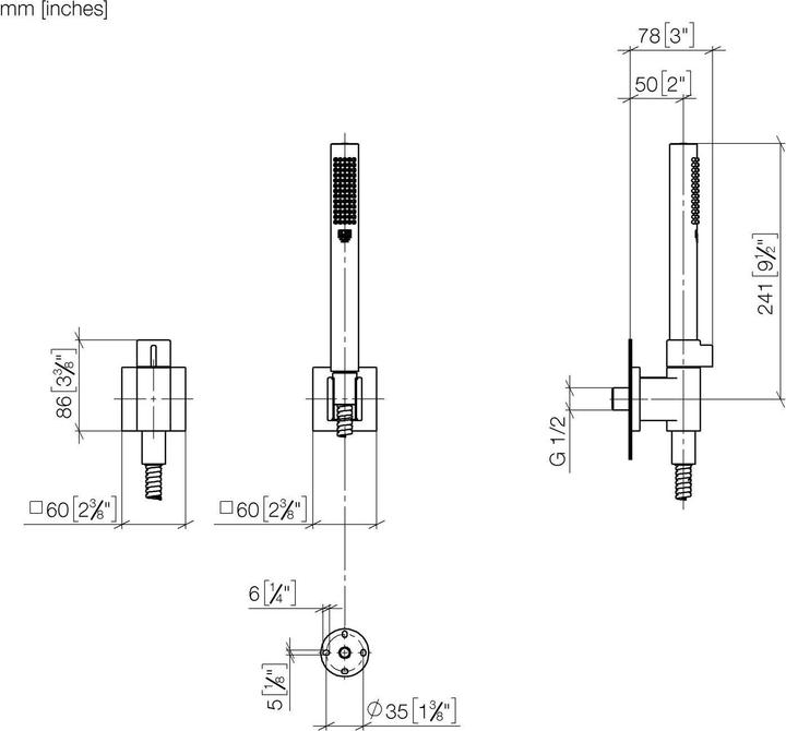 Produktbild Dornbracht Schlauchbrausegarnitur mit Einzelrosetten, mit Ventil, 27809985