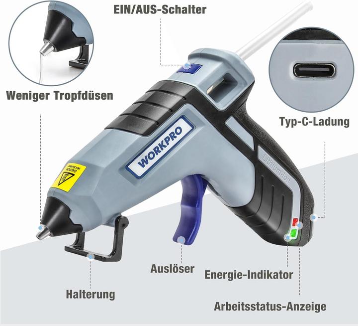 Produktbild Workpro Akku Heissklebepistole