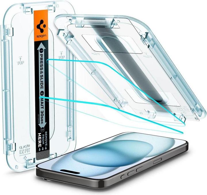 Image du produit Spigen Glas.TR EZ Fit (2 pcs, Apple iPhone 15)