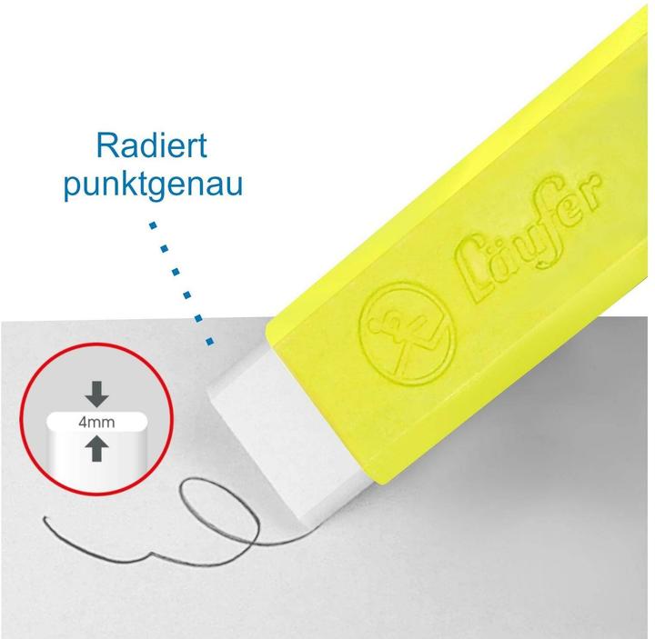 Produktbild Läufer L„ufer Kunststoff-Radierer Pocket 2, gelb