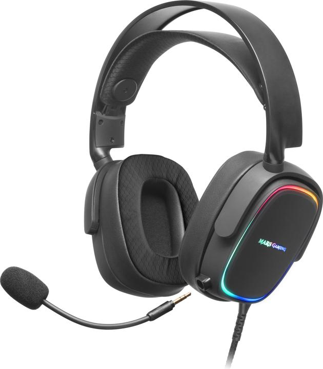 Mars Gaming Casque Micro Gamer Mhax RGB (Noir) (Cable)