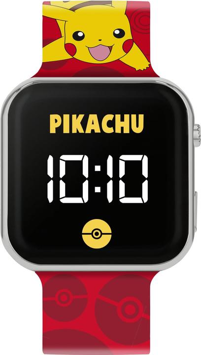 Produktbild Disney Accutime Pokémon Pikachu LED Red Strap Kids Watch POK4405 (Digitaluhr)
