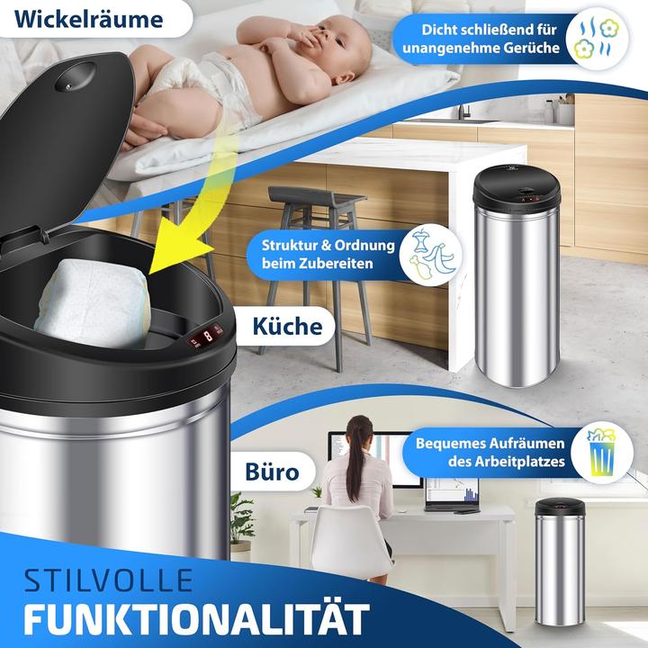 Produktbild Kesser Sensor Abfalleimer mit Automatiköffnung (56 l)