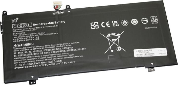 Origin Storage BTI CP03XL-, 5270 mAh, 60,9 Wh, Lithium-Ion (Li-Ion), 11,55 V, 1 Stück(e) (3 Zellen, 5270 mAh)
