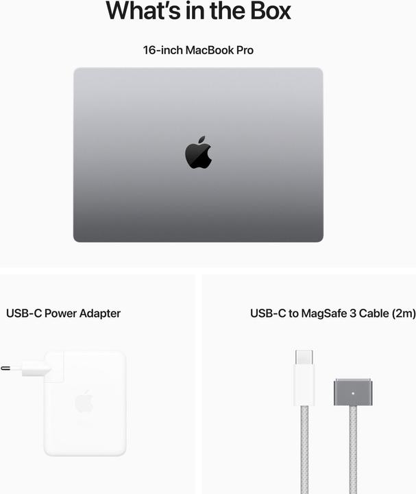 Produktbild Apple MacBook Pro – 2023 (16", 512 GB, 32 GB, CH, M2 Pro)