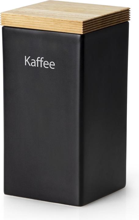 Continenta Keramik Vorratsdose, 1200ml, schwarz, 10x10xH20,5cm (1.20 l)