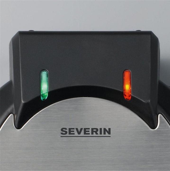 Image du produit Severin 2103 Acier inoxydable brossé-noir, 1300 W, forme de coeur, nombre de galettes 5
