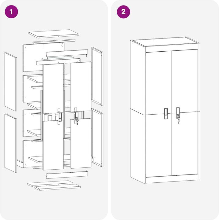 Actual product image vidaXL Aufbewahrungsschrank (40 x 60 x 140 cm)
