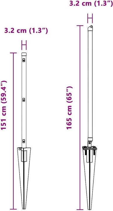 Produktbild vidaXL Zaunpfosten