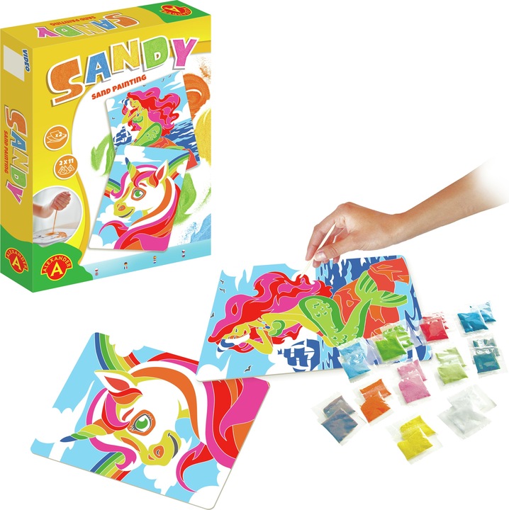 Produktbild Selecta Spielzeug Sandy Sand Painting Einhorn und Meerjungfrau