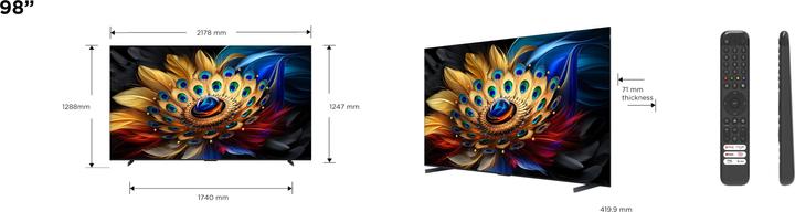 Immagine prodotto TCL 98C655 (98", QLED, 4K, 2024)