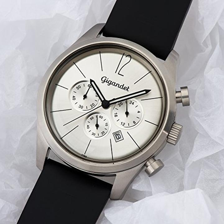 Produktbild Gigandet Analoge Herrenuhr mit Lederarmband und Chronograph, wasserdicht 50 m