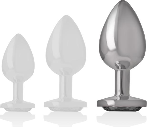 Produktbild Intense White Heart Aluminium Metall Anal Plug Grösse L