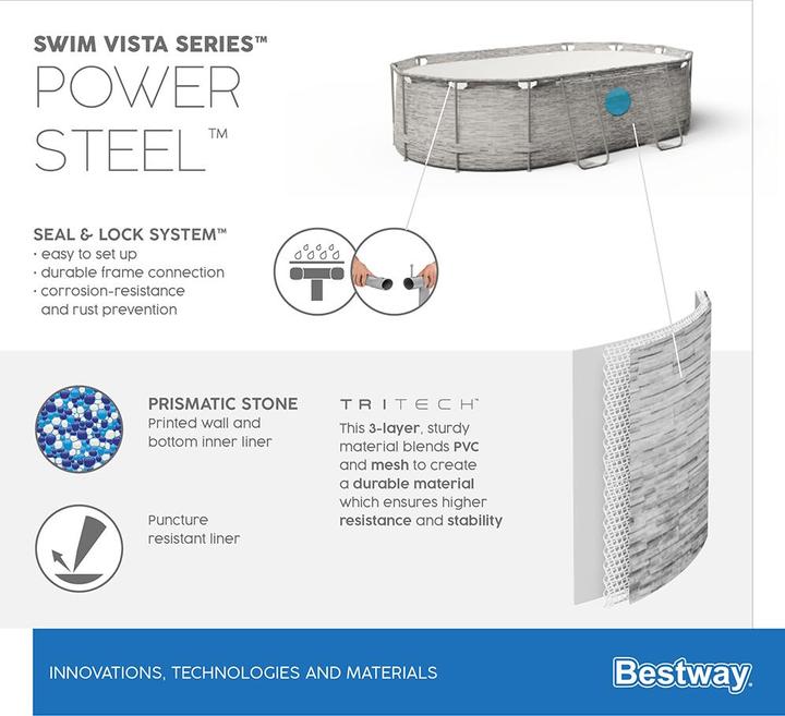 Immagine prodotto Bestway Power Steel Swim Vista Series (488 x 305 x 107 cm)