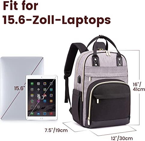 Produktbild Only-Bags.Store Rucksack Laptop-Rucksack 15,6 Zoll Schulrucksack Teenager Wasserdichte Schultasche (23 l)