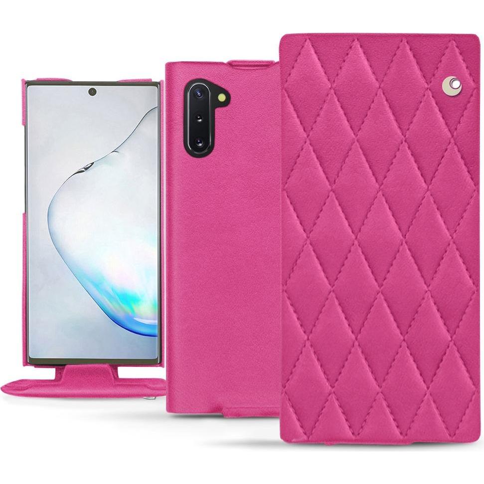 Noreve Lederschutzhülle vertikal (Samsung Galaxy Note 10), Smartphone Hülle, Rosa