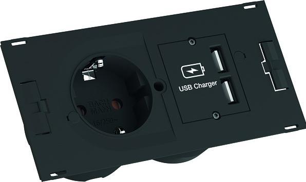 Actual product image Bachmann DUE Set 1xDUE CEE7/7+USB (1 x, CEE 7/7, 0.20 m)