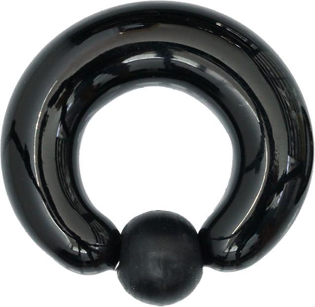 Produktbild Star Piercing Ball Closure Ring schwarz aus Glas (Glas, Silikon, ohne Messing)