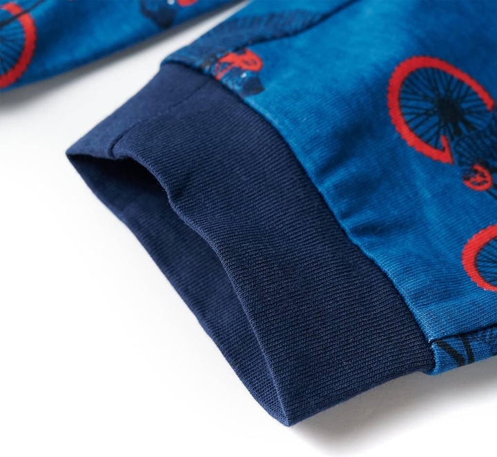 Immagine prodotto VidaXL Pigiama da bambino con maniche lunghe blu petrolio 128,Materiale (128)