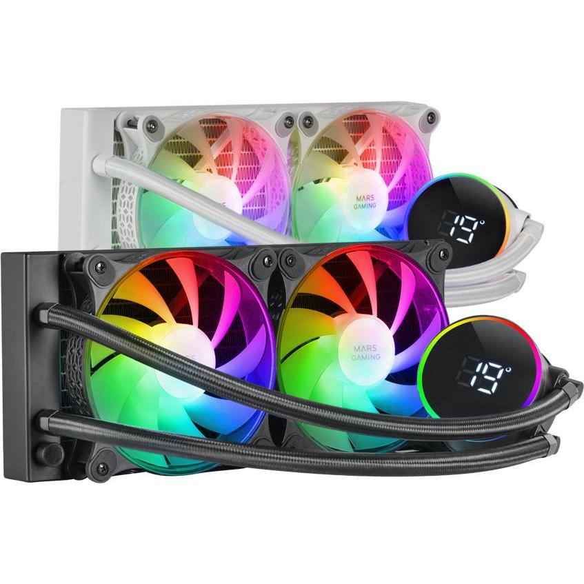 Thumbnail - Mars Gaming Kit Watercooling Aio Ml-Lcd RGB - 240mm (Noir), CPU Wasserkühler, Schwarz